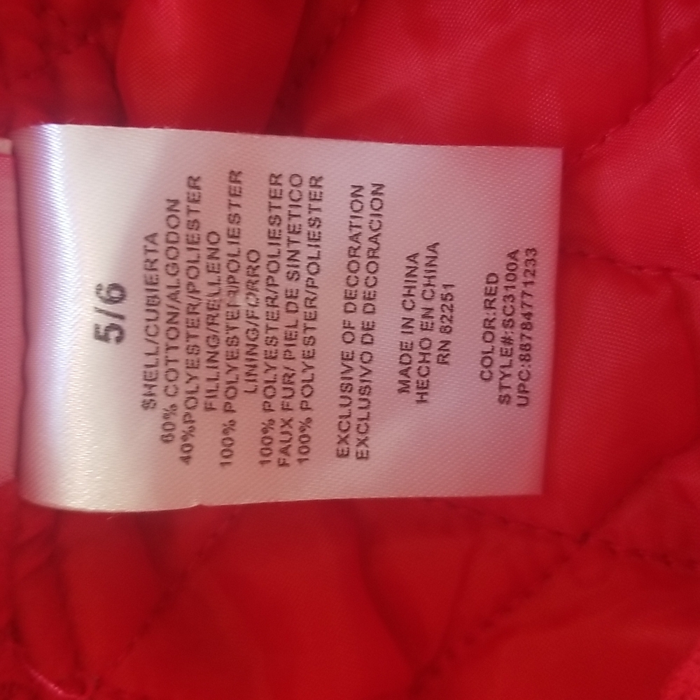 5/6 red Minnie Mouse lightweight jacket. - Picture 4 of 8